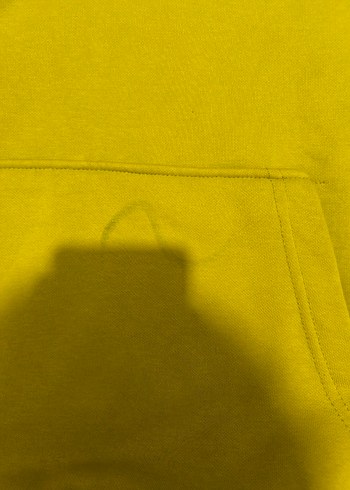 Sarı Kapüşonlu Kadın Sweatshirt - Görsel 6