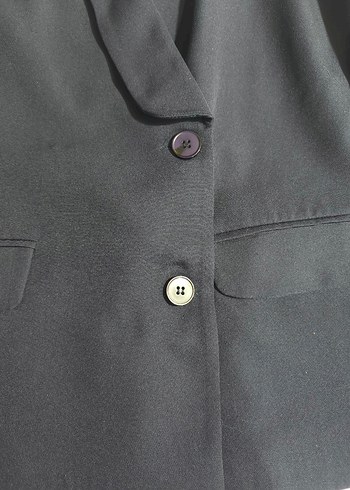 Düğmeli Lacivert Kadın Blazer Ceket - Görsel 4