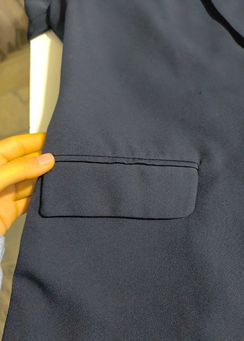 Düğmeli Lacivert Kadın Blazer Ceket - Görsel 6