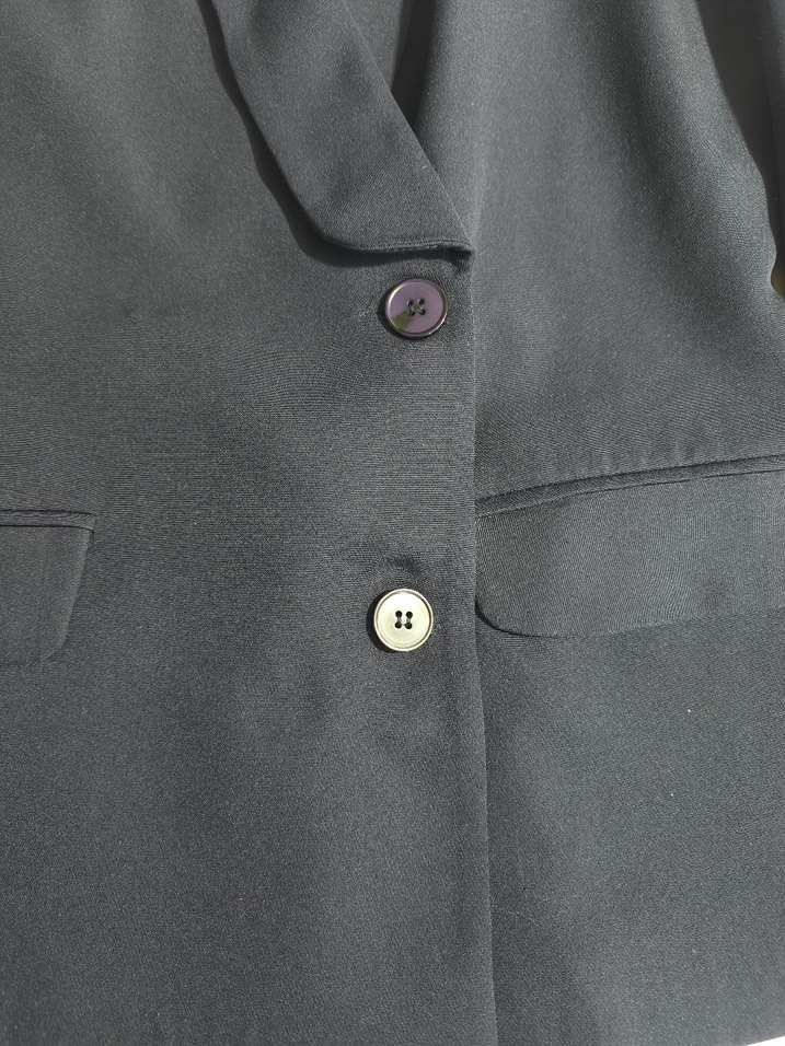 Düğmeli Lacivert Kadın Blazer Ceket - Görsel 4