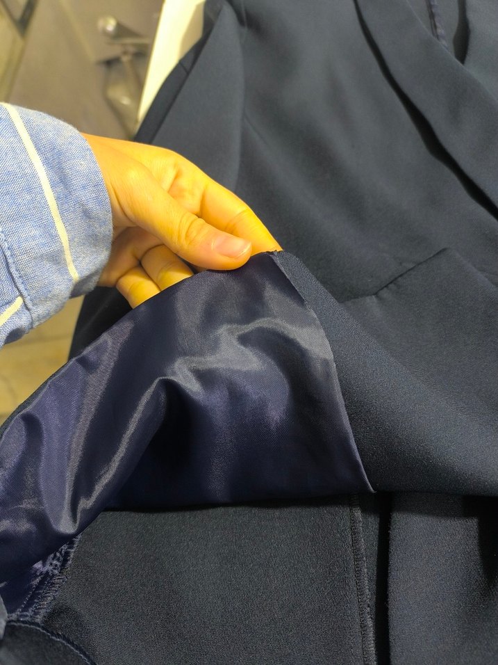 Düğmeli Lacivert Kadın Blazer Ceket - Görsel 3