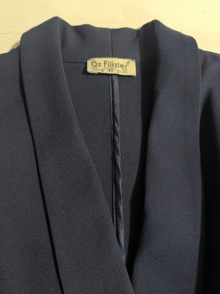 Düğmeli Lacivert Kadın Blazer Ceket - Görsel 2