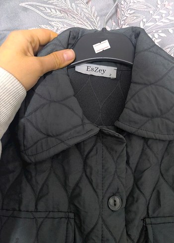 Düğmeli Gri Kadın Ceket - Görsel 3