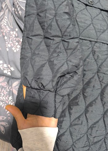 Düğmeli Gri Kadın Ceket - Görsel 5