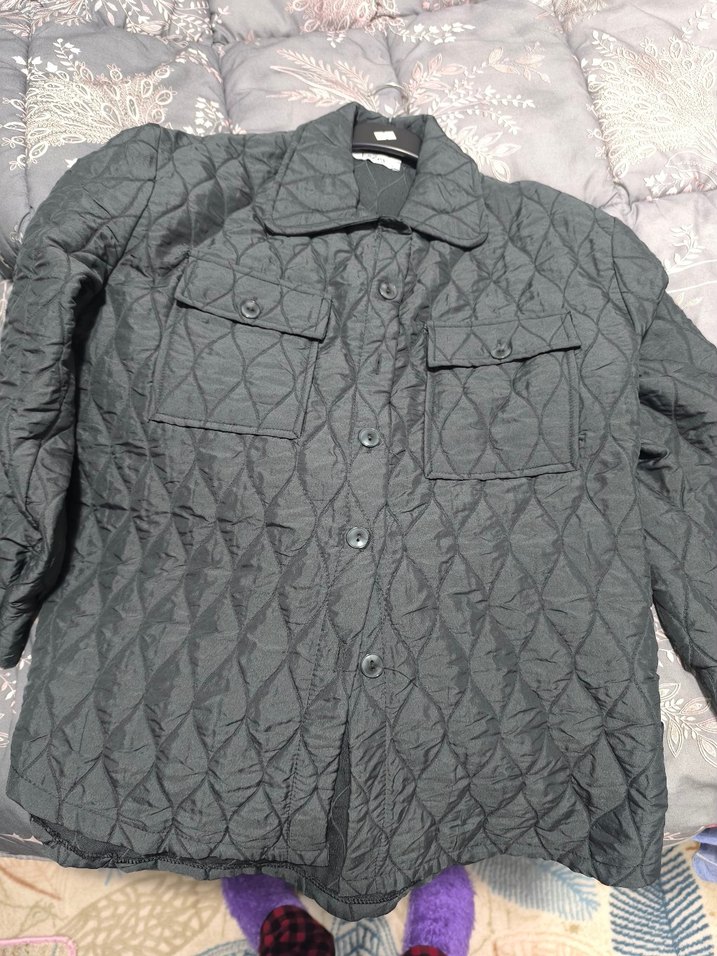 Düğmeli Gri Kadın Ceket - Görsel 2