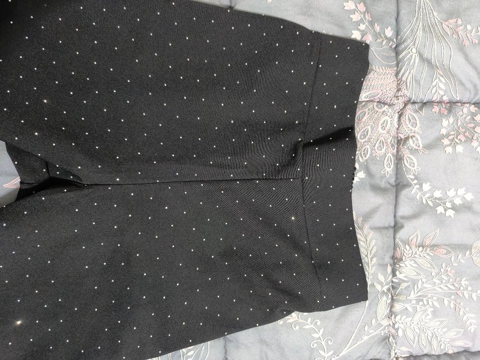 Kadın Siyah Payetli Uzun Kumaş Pantolon - Görsel 4