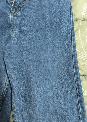 Kadın Mavi Bol Kesim Midi Kot Pantolon - Görsel 2