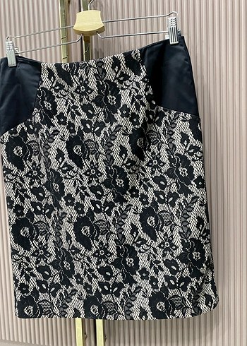 Dantel Detaylı Midi Siyah Hamile Eteği - Görsel 2