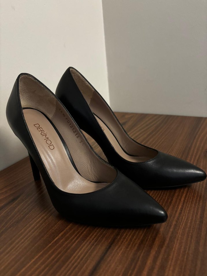 Kadın Siyah Derimod Stiletto - Görsel 5