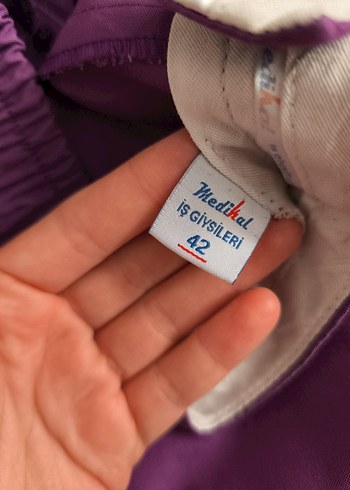 Mor Midi Kadın Kumaş Pantolon - Görsel 3