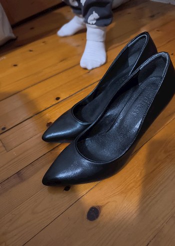 Siyah Stiletto Topuklu Kadın Ayakkabı - Görsel 5