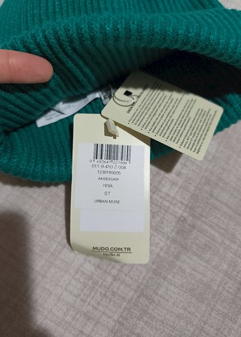 Kadın Turkuaz Örgü Yün Bere - Görsel 5