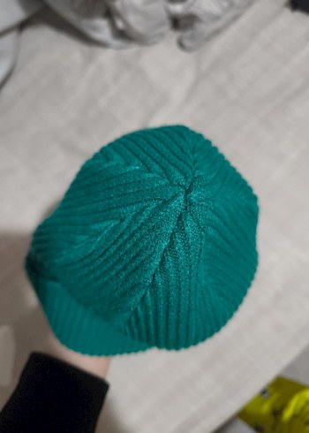 Kadın Turkuaz Örgü Yün Bere - Görsel 3