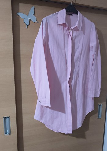 Pudra Pembe Uzun Kollu bayan Gömlek - Görsel 7