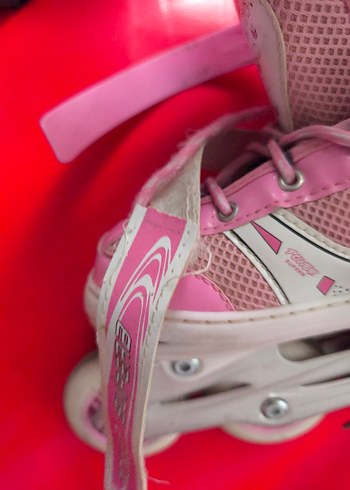 Pembe Bağcıklı Kız Çocuk Sneakers paten - Görsel 7