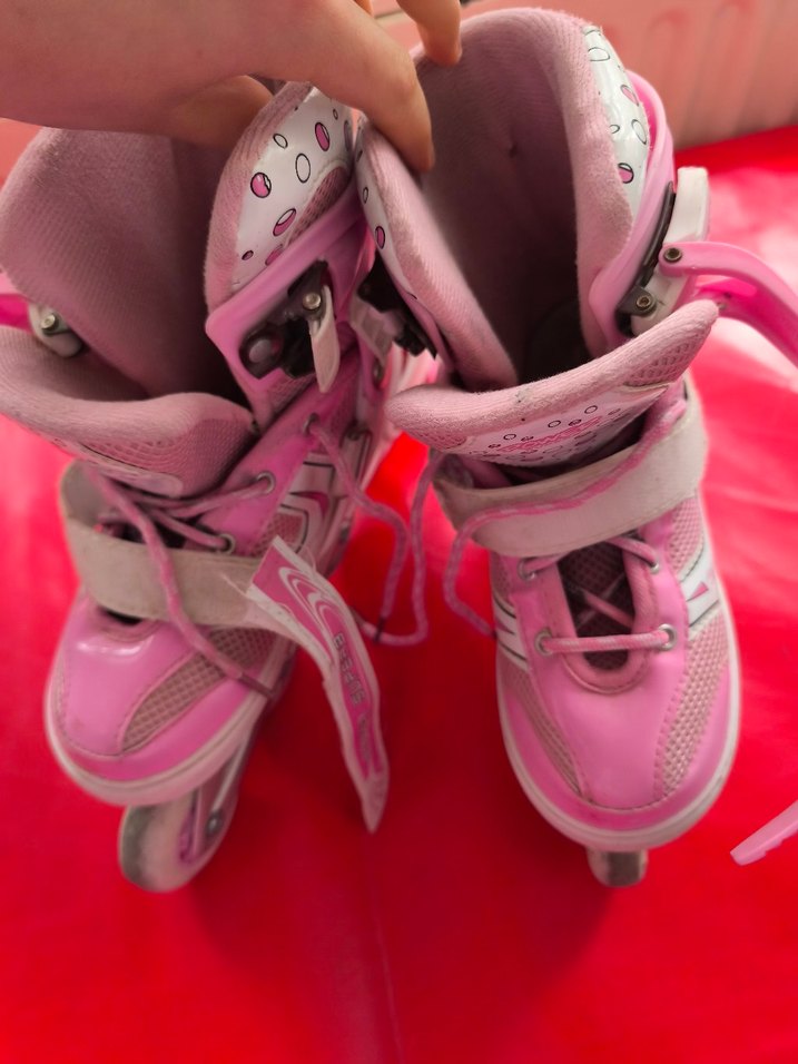 Pembe Bağcıklı Kız Çocuk Sneakers paten - Görsel 2