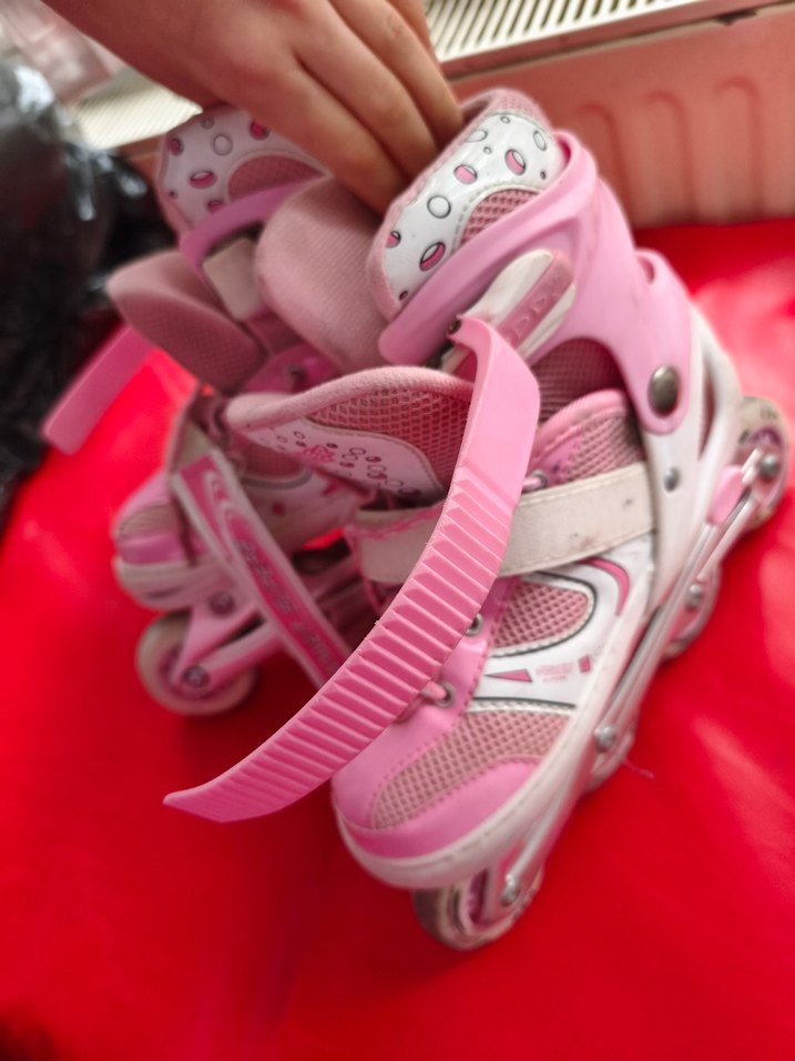 Pembe Bağcıklı Kız Çocuk Sneakers paten - Görsel 4