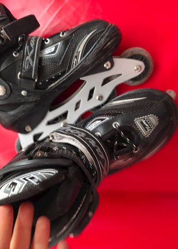 Erkek Siyah Kemerli Biker Paten - Görsel 3