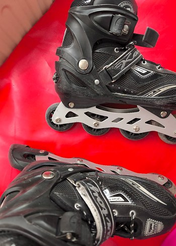 Erkek Siyah Kemerli Biker Paten - Görsel 7