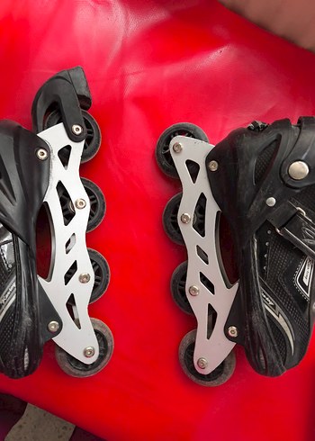 Erkek Siyah Kemerli Biker Paten - Görsel 6