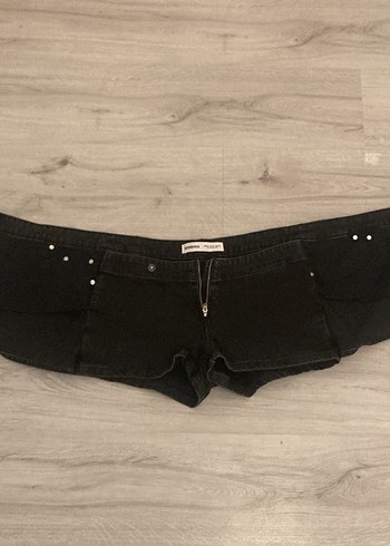 Siyah Mini Kadın Denim Şort Etek