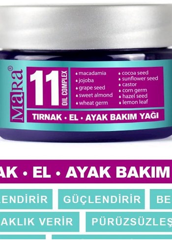 Mara 11 Yağ Kompleksi Tırnak, El ve Ayak Bakım Yağı