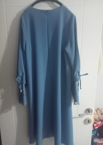 Mavi Kadın Salaş Uzun Kollu Tunik - Görsel 2