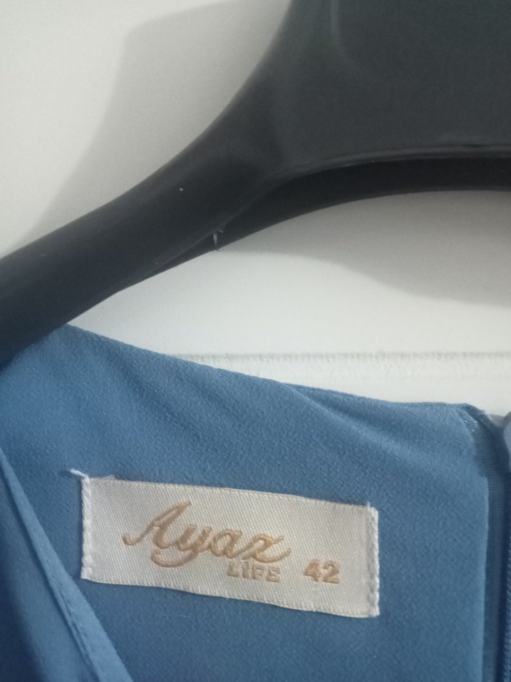 Mavi Kadın Salaş Uzun Kollu Tunik - Görsel 4