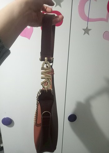 Zincir Detaylı Kahverengi Deri Kadın Çanta - Görsel 4