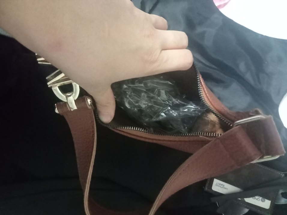 Zincir Detaylı Kahverengi Deri Kadın Çanta - Görsel 3