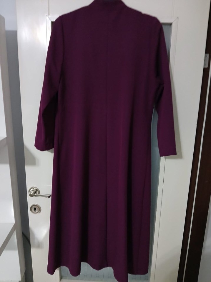 mor Kadın Fermuarlı Uzun partuse - Görsel 2