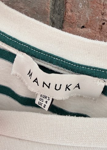 Manuka Uzun Kollu Çizgili Pamuklu Kadın Kazak - Görsel 2