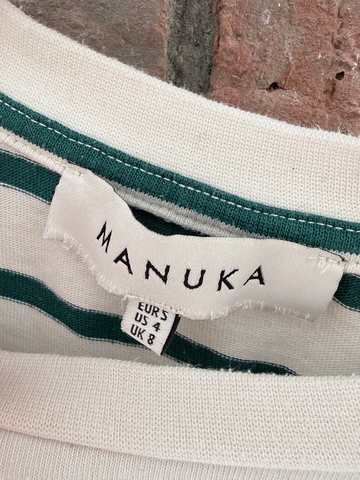 Manuka Uzun Kollu Çizgili Pamuklu Kadın Kazak - Görsel 2