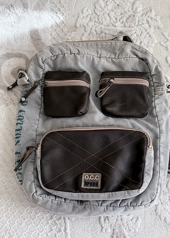 Old Cotton Cargo Denim-Deri Orijinal Çanta - Görsel 6