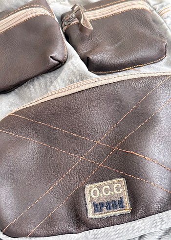 Old Cotton Cargo Denim-Deri Orijinal Çanta - Görsel 5