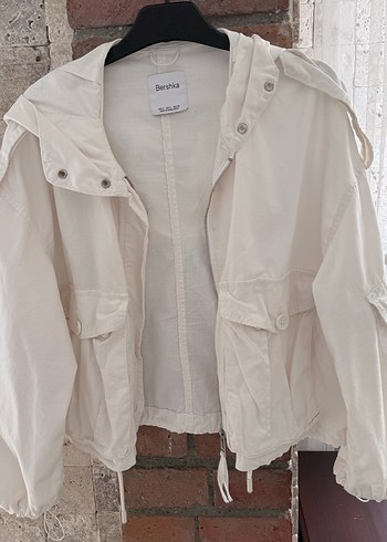Bershka Beyaz Crop Ceket - Görsel 4