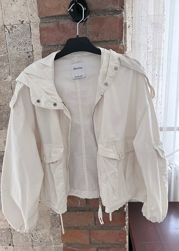 Bershka Beyaz Crop Ceket - Görsel 3
