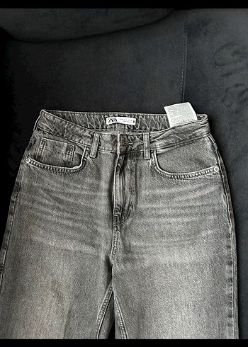 Gri  Kadın Denim Pantolon Zara - Görsel 4