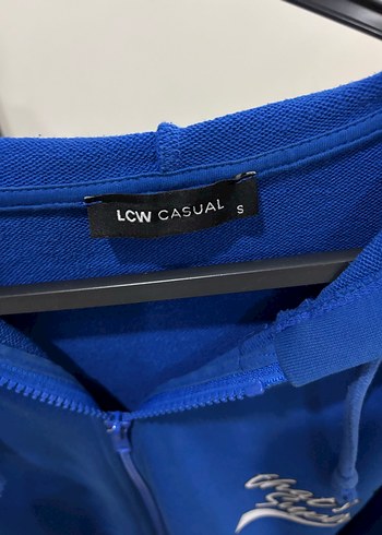 Kadın Mavi Fermuarlı Sweatshirt hırka - Görsel 3