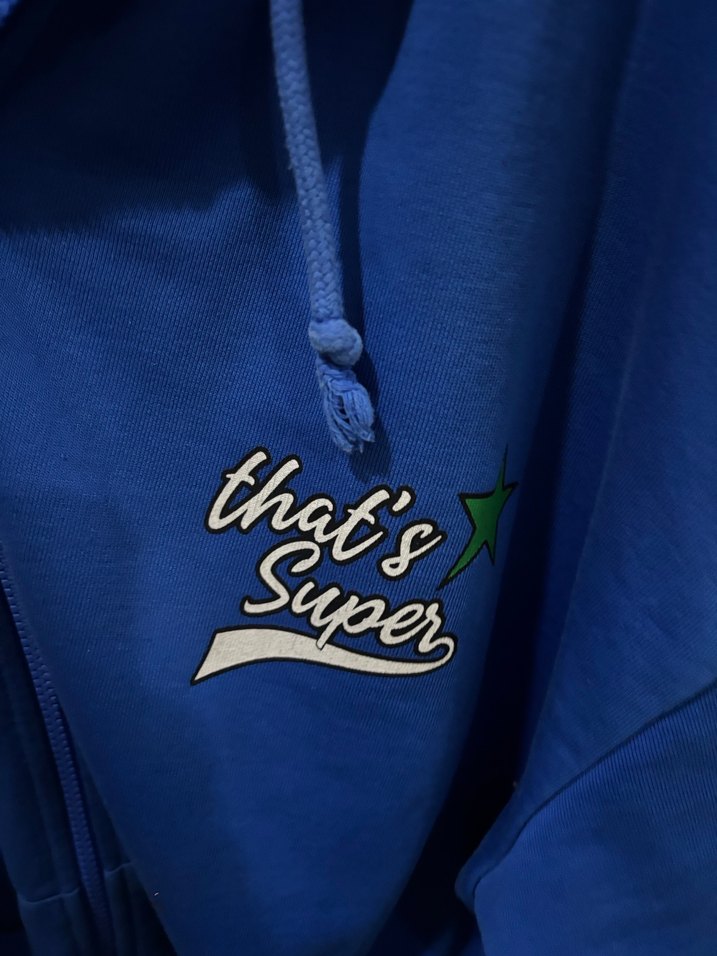 Kadın Mavi Fermuarlı Sweatshirt hırka - Görsel 5