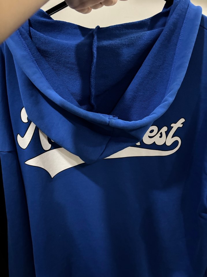 Kadın Mavi Fermuarlı Sweatshirt hırka - Görsel 4