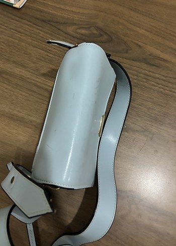 Mavi Deri Kadın Çanta Tokalı - Görsel 3