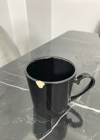 Siyah Seramik Kulplu Kupa - Görsel 2