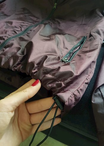 Acı kahverengi Kapüşonlu Yağmurluk - Görsel 3