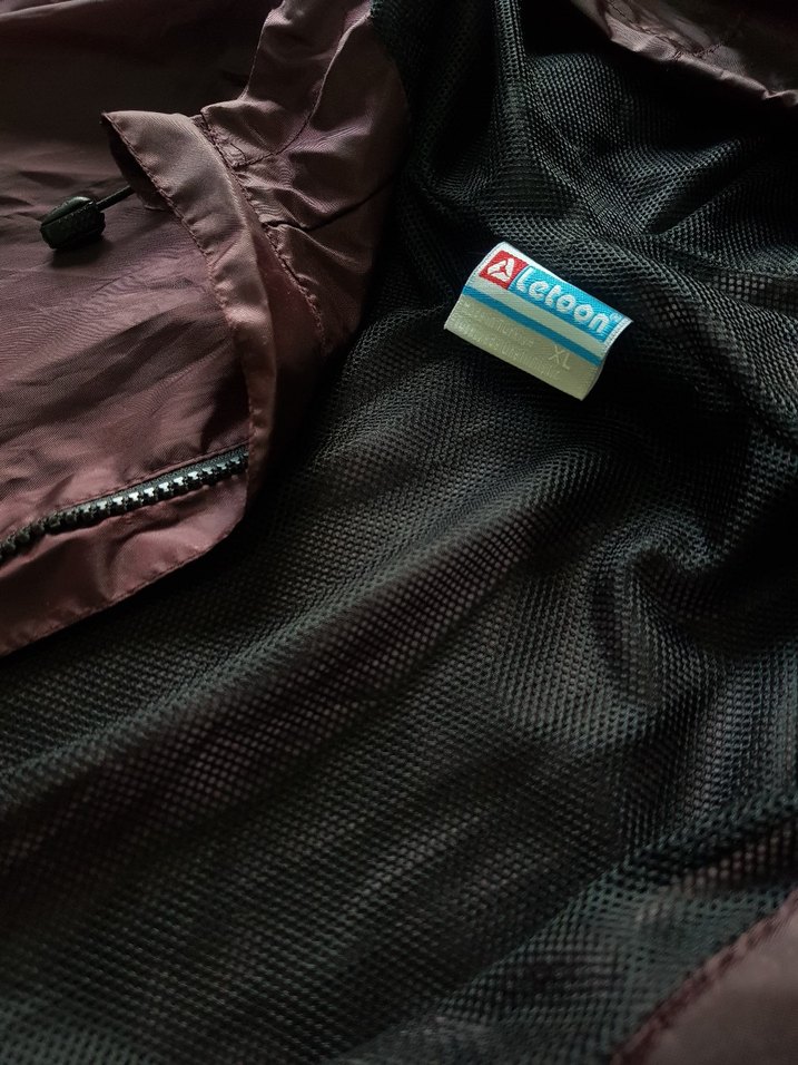 Acı kahve rengi Kapüşonlu Yağmurluk - Görsel 2