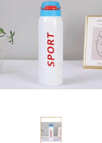 Beyaz Çocuk Termos Matara - Görsel 4