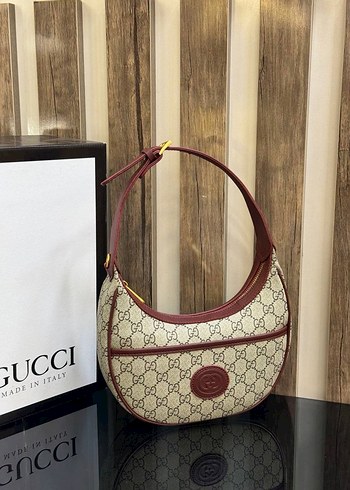 Bej Baskılı Deri Gucci Kadın Çanta