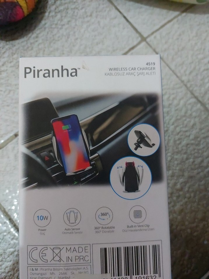 Piranha Kablosuz Araç Şarj Aleti 10W - Görsel 2