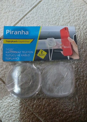 Piranha Kaydırmaz Telefon Tutucu 2'li Gri - Görsel 2