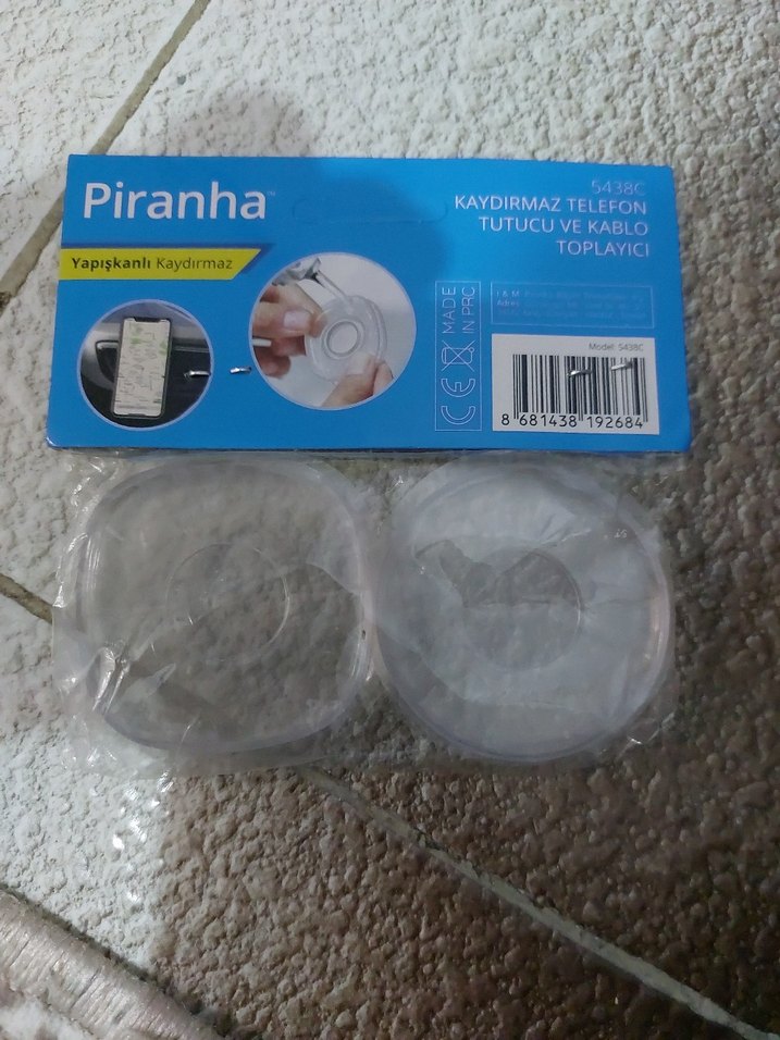 Piranha Kaydırmaz Telefon Tutucu 2'li Gri - Görsel 3